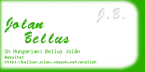 jolan bellus business card