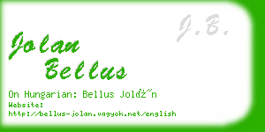 jolan bellus business card